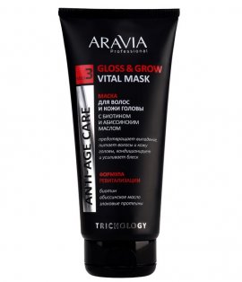 Aravia Professional Gloss & Grow Vital Mask - ����� ��� ����� � ���� ������ � �������� � ����������� ������ (200 ��)